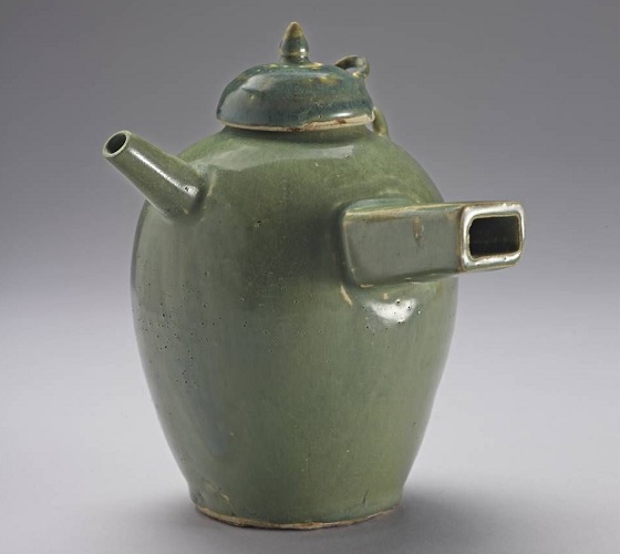 長沙窯 綠釉單柄壺
