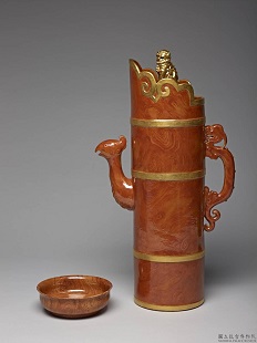 瓷仿拉古里木紋茶碗及多穆壺
