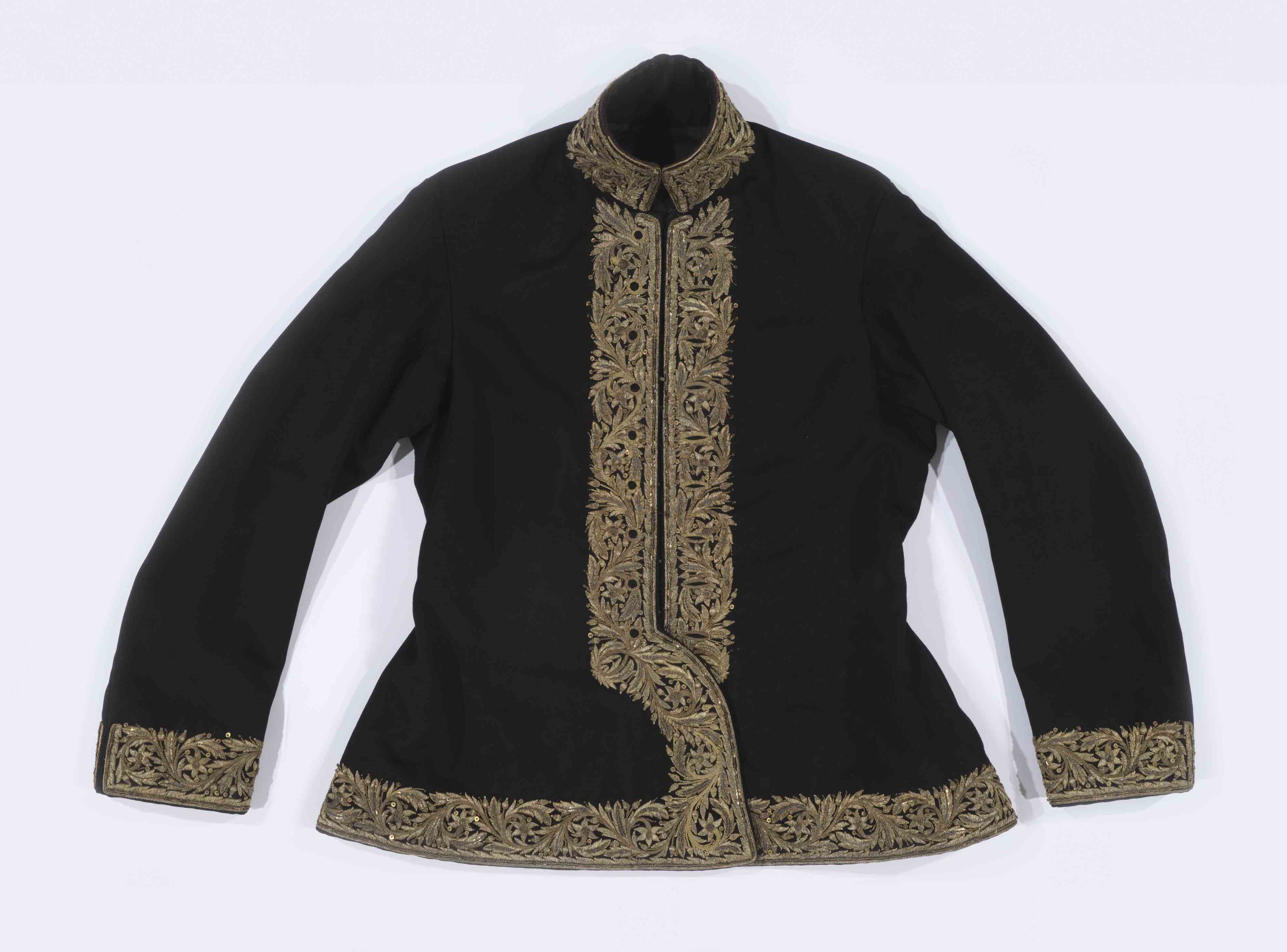 Jacket with floral decoration