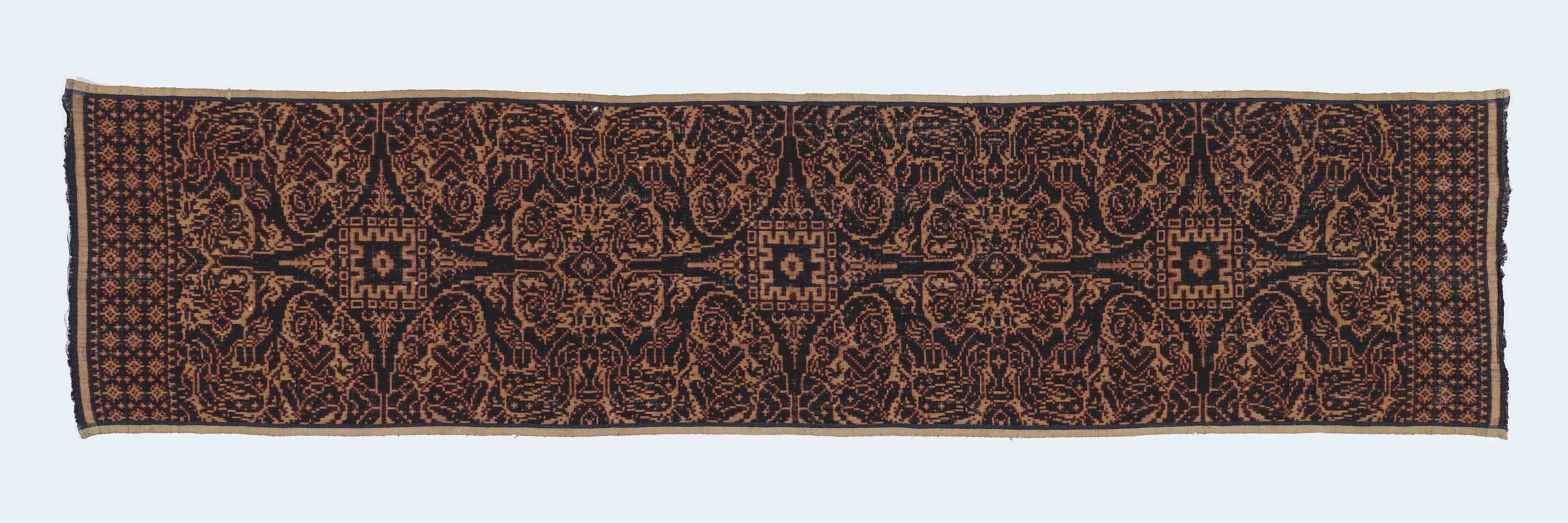 Ceremonial cloth (Geringsing) with figural and geometric patterns 