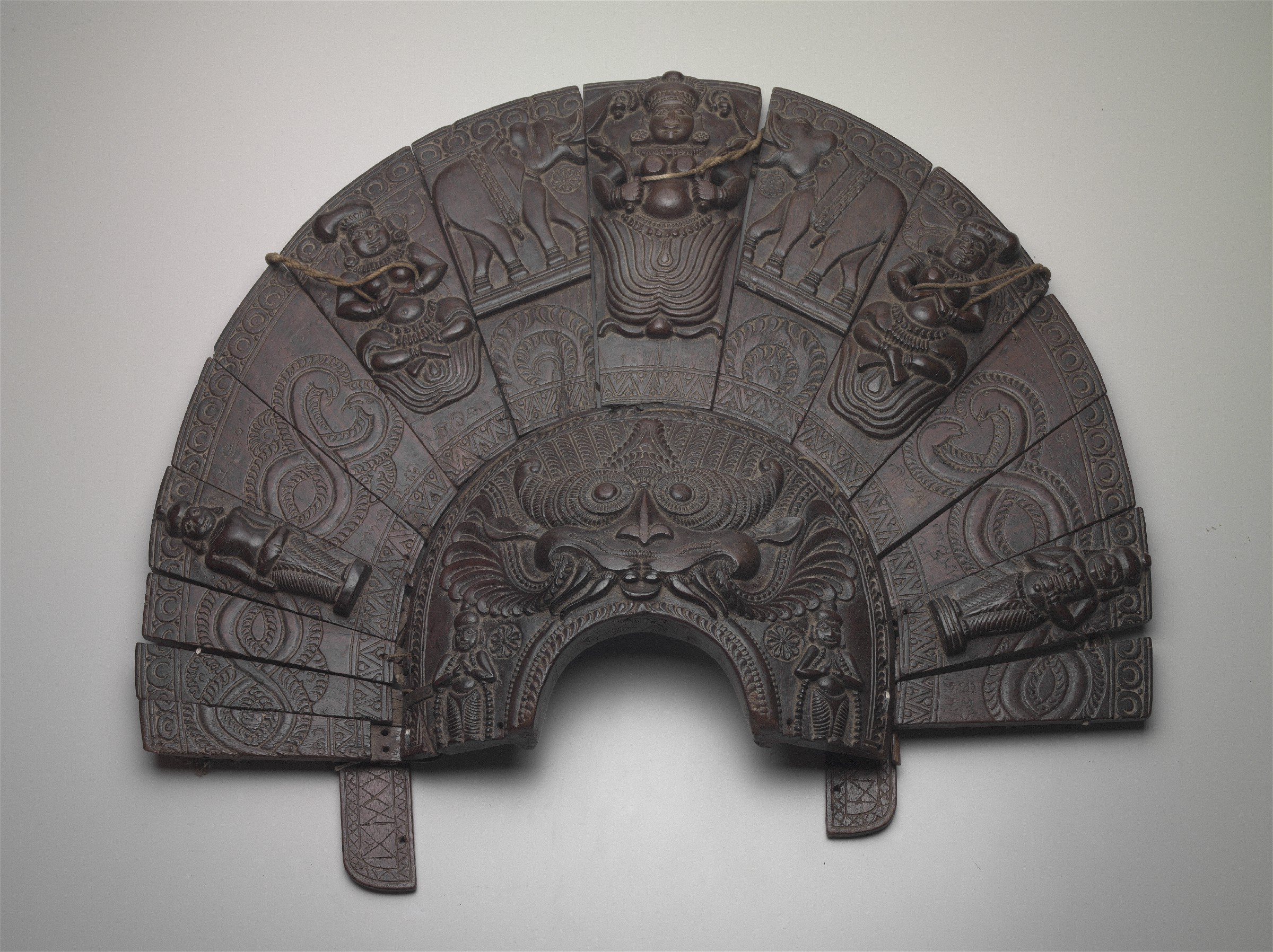 Ceremonial wooden carved headdress