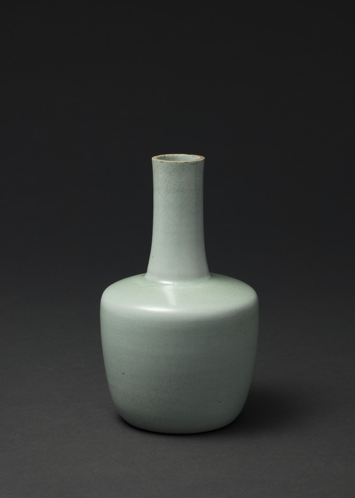 汝窯 青瓷紙槌瓶