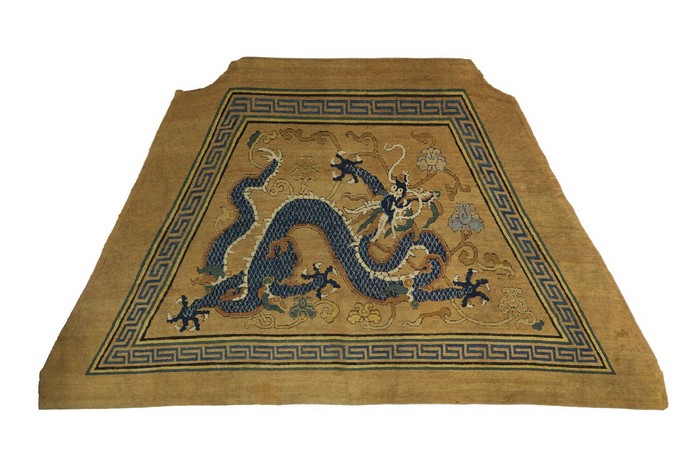 Carpet with dragon and lotus scrolls
