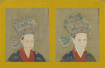 Photo: 國寶 宋代后半身像冊 (右幅宋高宗后半身像；左幅宋孝宗后半身像) 