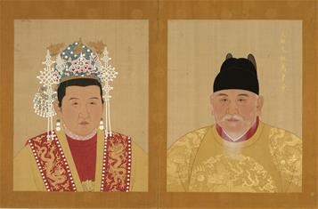 Photo: 2_文化部核定為重要古物的〈明太祖高皇帝 孝慈高皇后〉是本展覽的焦點展件，邀請大家來比對宮廷肖像與民間傳說的朱元璋。
