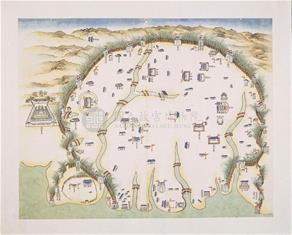 Photo: 清乾隆年間彩繪本 重修臺郡各建築圖說-重建臺灣郡城圖