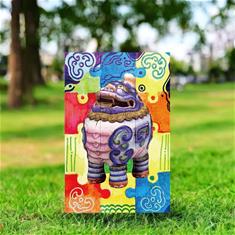Photo: 故宮北院「獨角獸出沒？！」手作活動，將可愛逗趣的神獸文物「甪（ㄌㄨˋ）端」，設計成彩繪拼圖磁鐵。