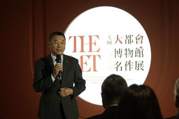Photo: 護送文物來台的指定航空長榮航空 陳耀銘發言人致詞