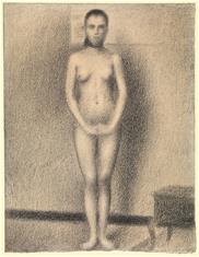 Photo: 喬治‧秀拉，法國，《模特兒像習作》，1886-87年 Image © The Metropolitan Museum of Art