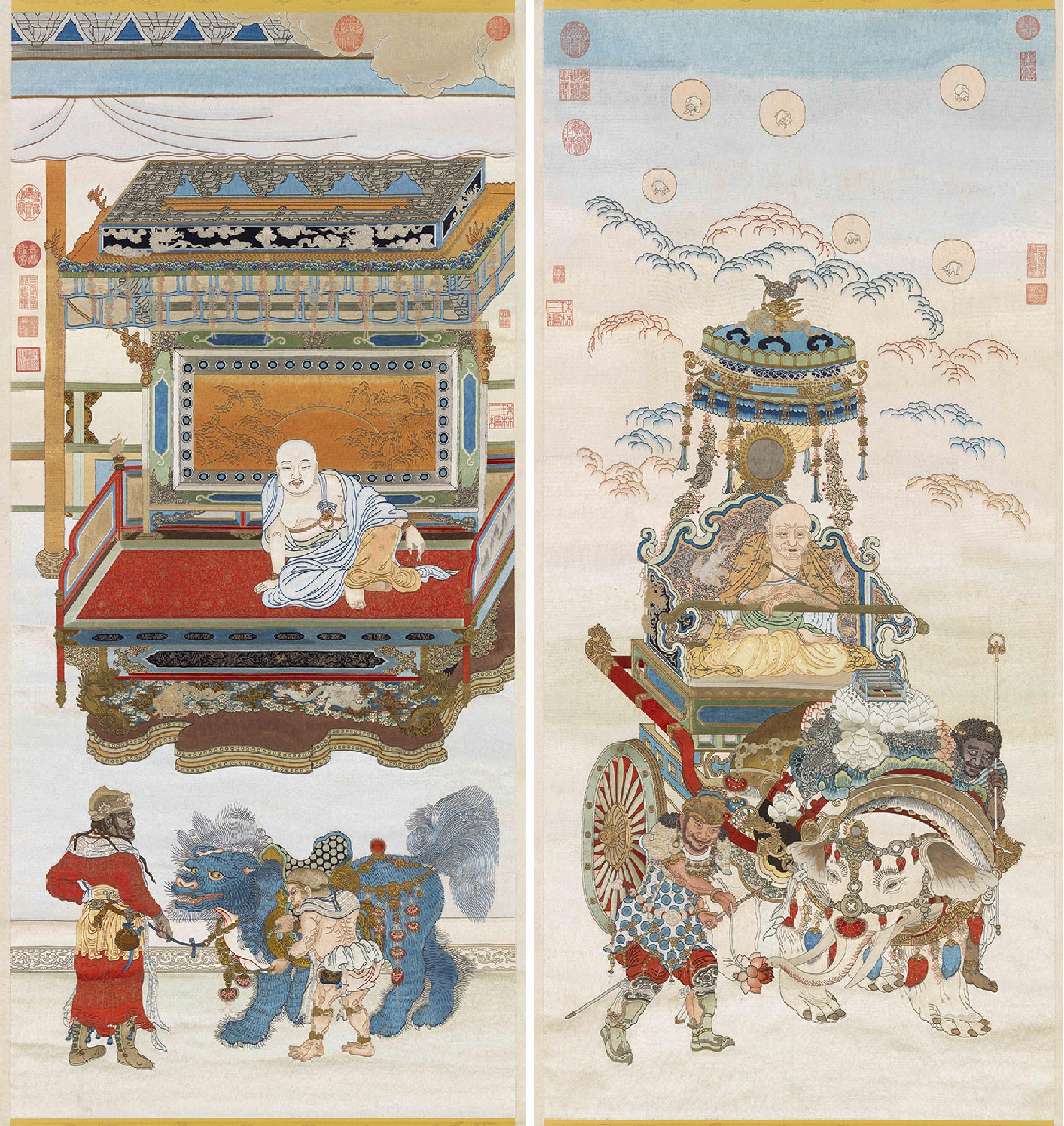 文殊菩薩、普賢菩薩