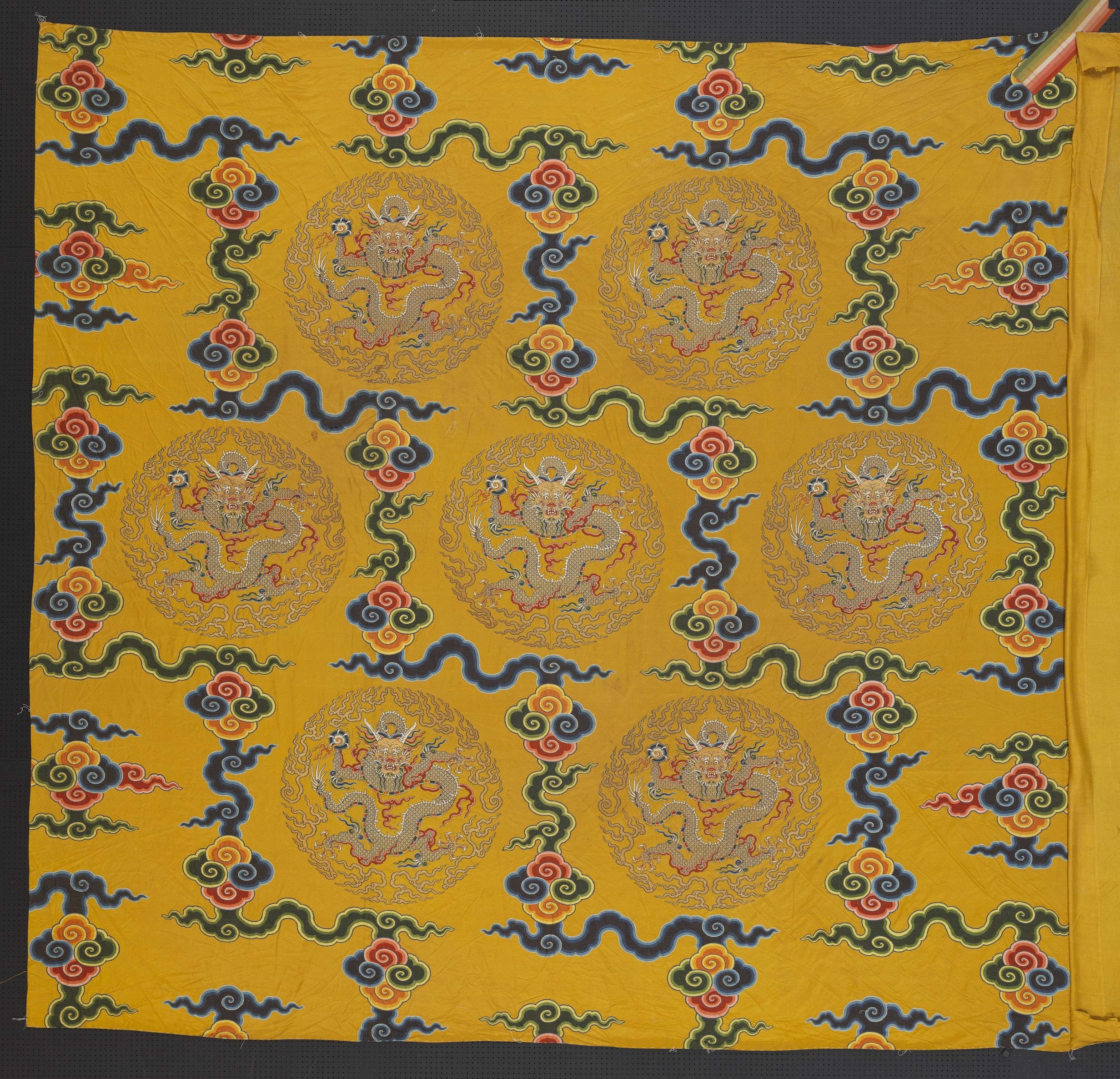 Satin Sūtra Cloth of the Kangxi Manuscript Kangyur in Tibetan Script