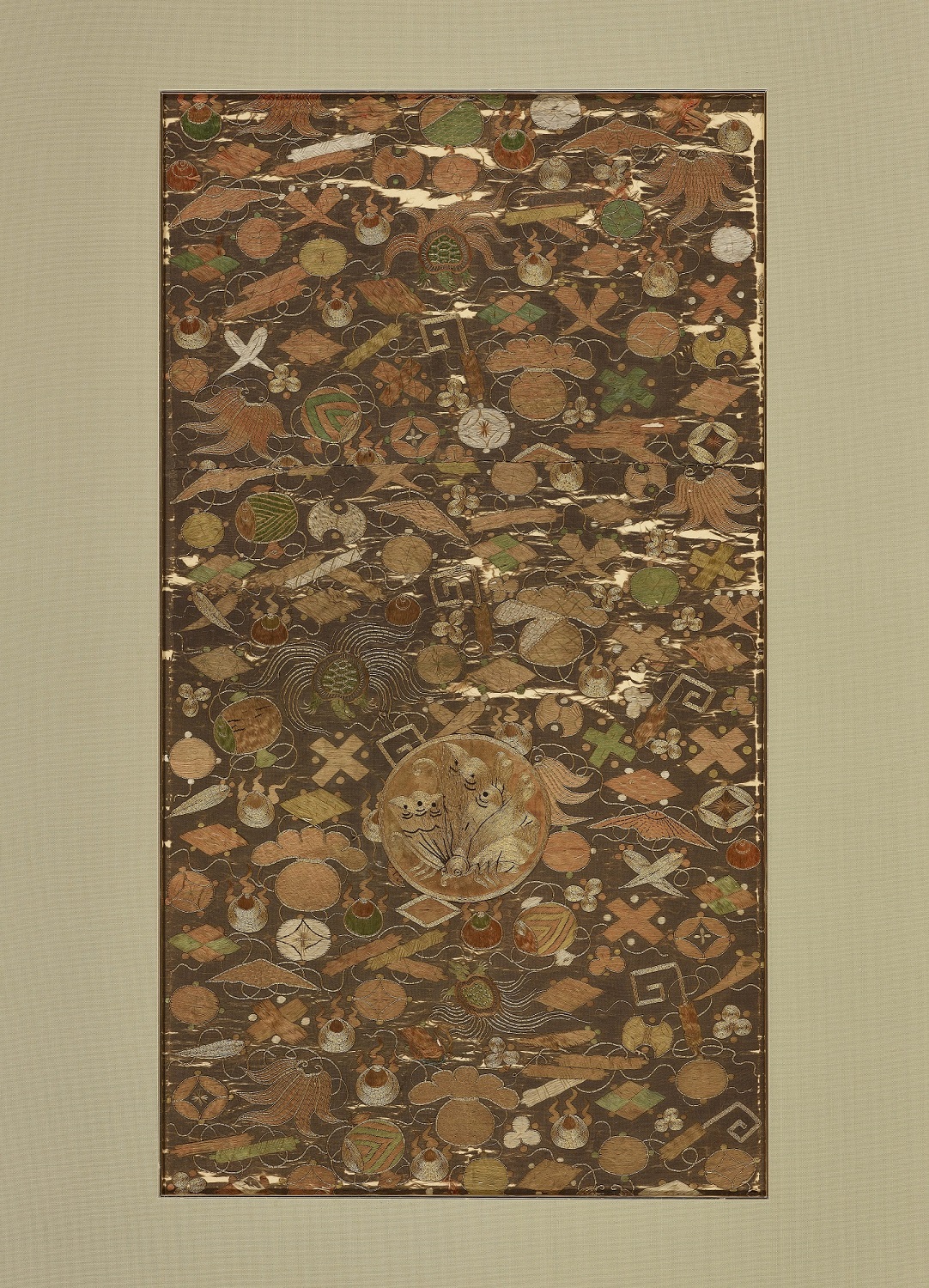 Embroidered Kimono Fragment