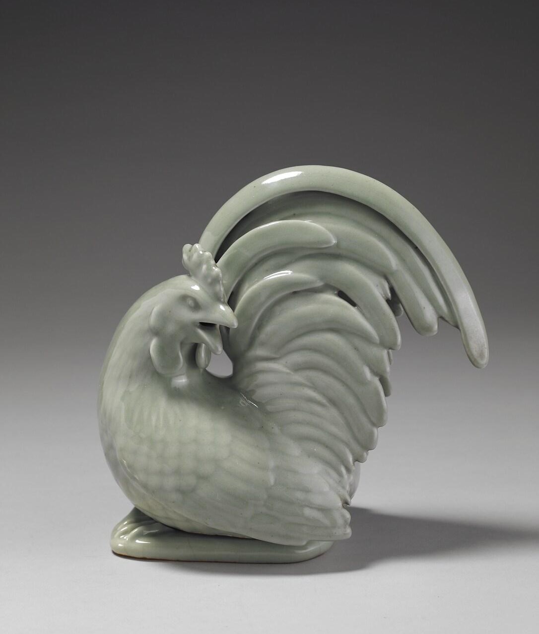 Celadon Rooster Incense Burner