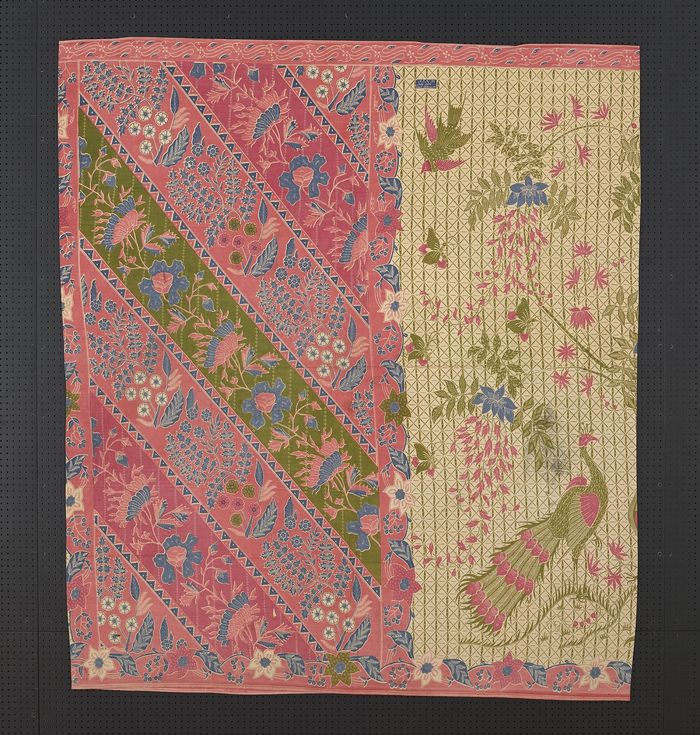 Tubular skirt (Sarong) with peacock and floral motifs