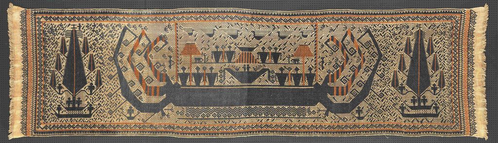 Ceremonial hanging (Palepai) with ship motif