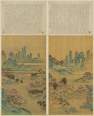 Lianchang Palace, attributed to Qiu Ying、Changxin Palace, attributed to Qiu Ying