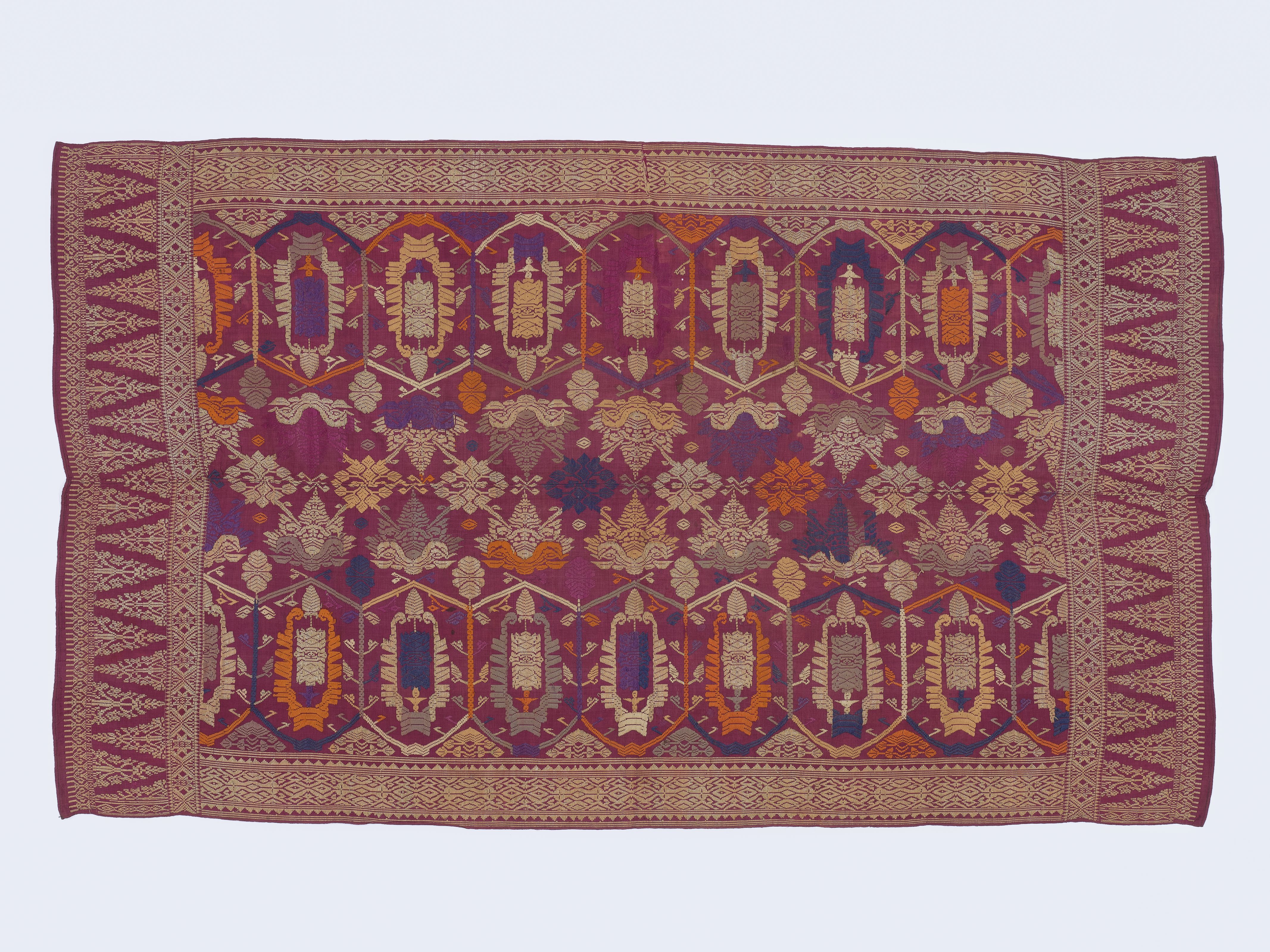 Brocaded ceremonial hipwrapper (kampuh) with geometric patterns