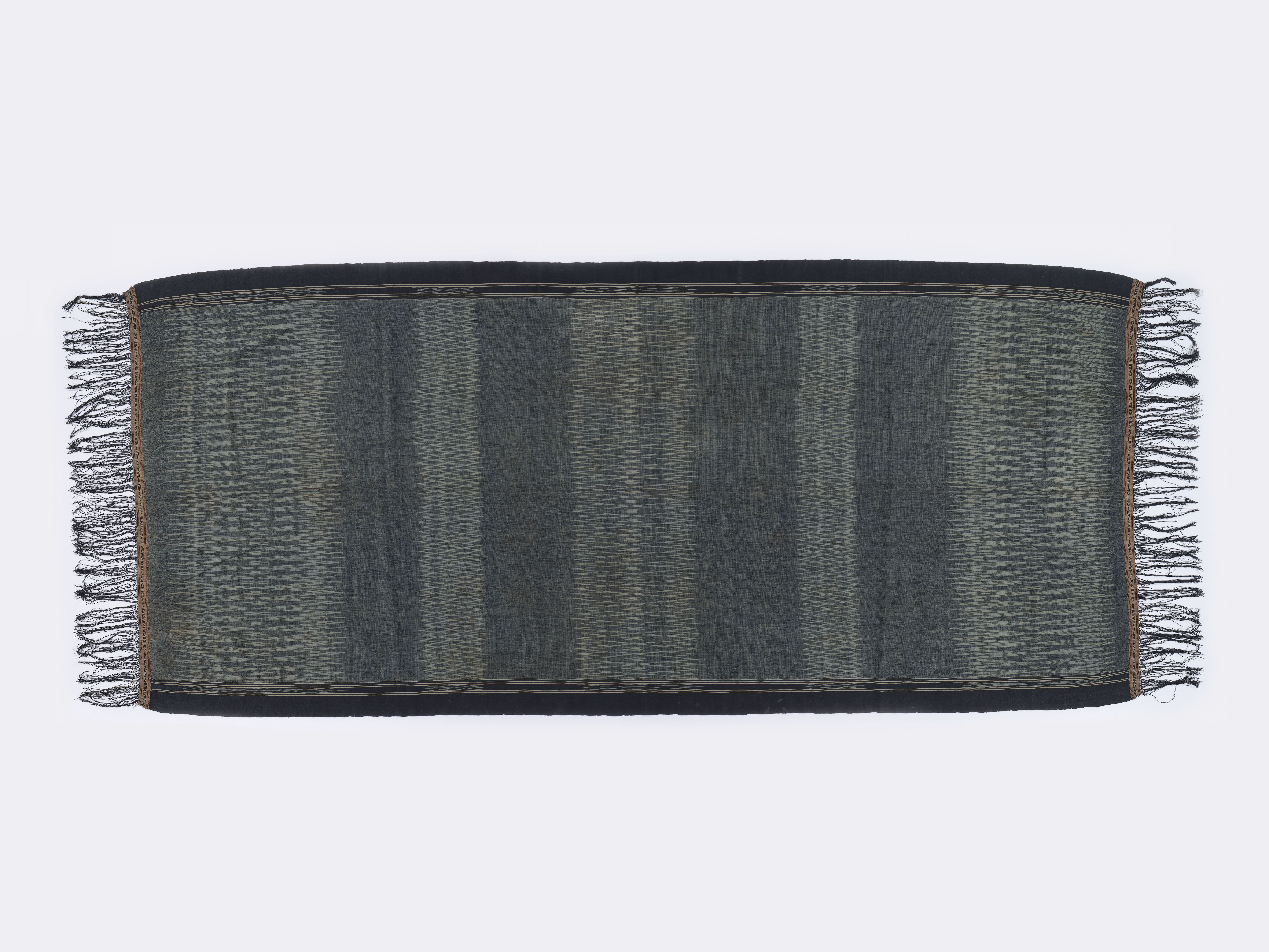 Ikat ceremonial cloth (ulos sibolang) with geometric patterns