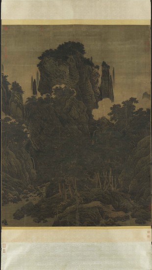 Li Tang,  Whispering Pines in Myriad Valleys Hanging scroll